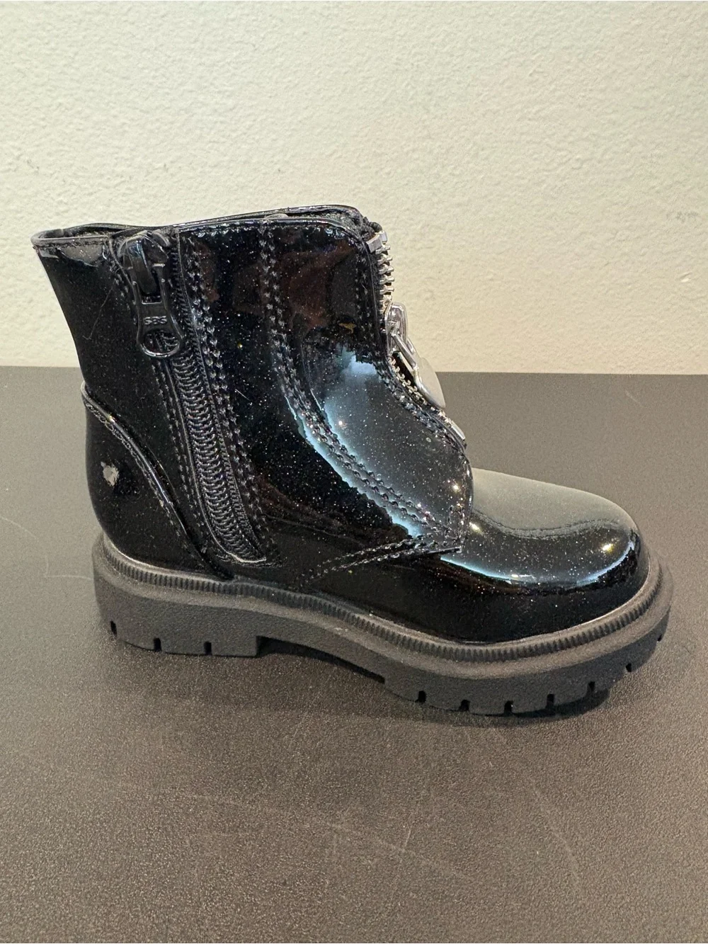 Cat & Jack Donna Chelsea Combat Black Boots Girls Toddler Size 8 Fast Shipping